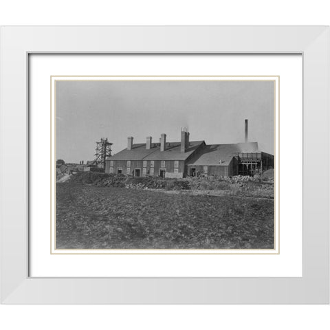 Smelting works-Oreana-Nevada White Modern Wood Framed Art Print with Double Matting by OSullivan, Timothy H