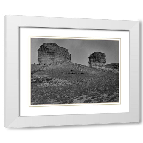 Buttes near Green River City-Wyoming White Modern Wood Framed Art Print with Double Matting by OSullivan, Timothy H