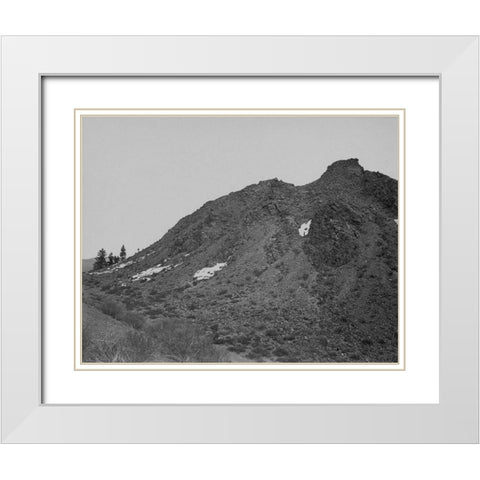 Volcanic hill-Mono Lake-California White Modern Wood Framed Art Print with Double Matting by OSullivan, Timothy H
