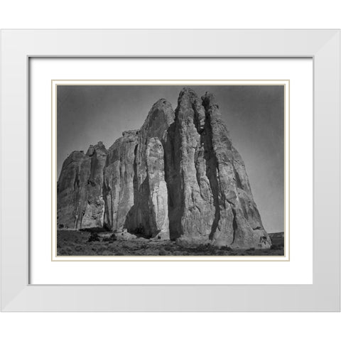 South side of Inscription Rock-New Mexico White Modern Wood Framed Art Print with Double Matting by OSullivan, Timothy H