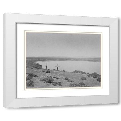 Alkali Lake-Carson Desert-Nevada White Modern Wood Framed Art Print with Double Matting by OSullivan, Timothy H