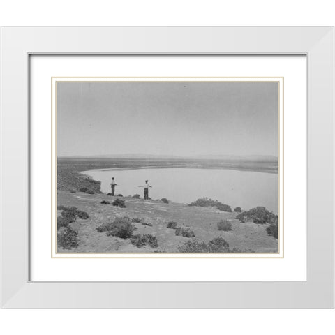 Alkali Lake-Carson Desert-Nevada White Modern Wood Framed Art Print with Double Matting by OSullivan, Timothy H