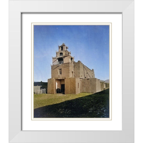 The Church of San Miguel-the oldest church in Santa Fe-New Mexico Color White Modern Wood Framed Art Print with Double Matting by OSullivan, Timothy H