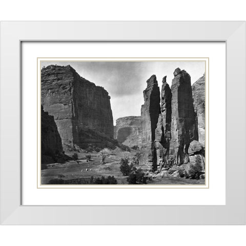 Canyon de Chelly White Modern Wood Framed Art Print with Double Matting by OSullivan, Timothy H