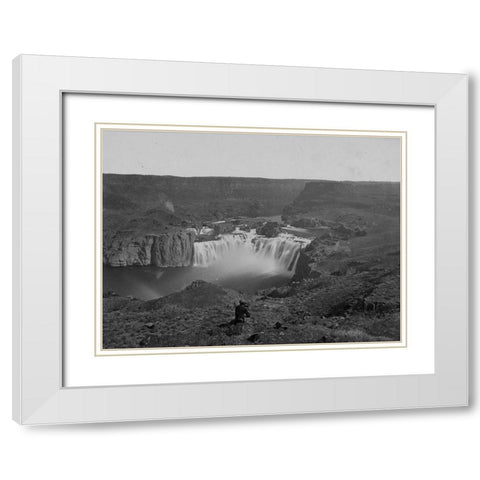 Shoshone Falls-Idaho White Modern Wood Framed Art Print with Double Matting by OSullivan, Timothy H