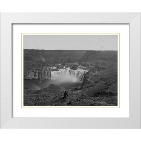 Shoshone Falls-Idaho White Modern Wood Framed Art Print with Double Matting by OSullivan, Timothy H