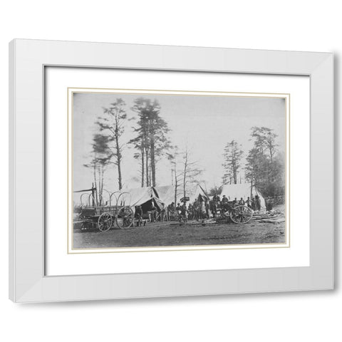 Army Repair Shop White Modern Wood Framed Art Print with Double Matting by OSullivan, Timothy H