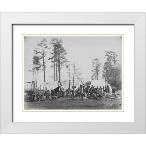 Army Repair Shop White Modern Wood Framed Art Print with Double Matting by OSullivan, Timothy H