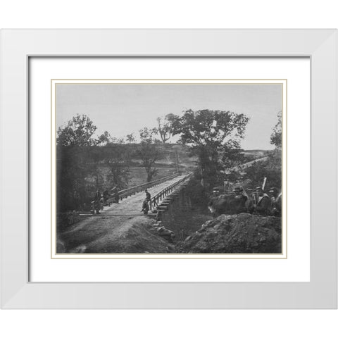 Chesterfield Bridge-North Anna-Virginia White Modern Wood Framed Art Print with Double Matting by OSullivan, Timothy H