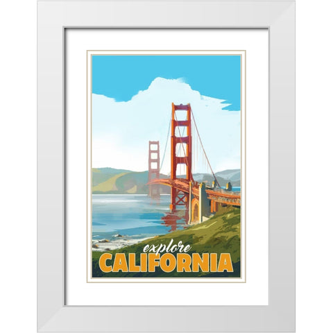 California White Modern Wood Framed Art Print with Double Matting by East Coast Licensing