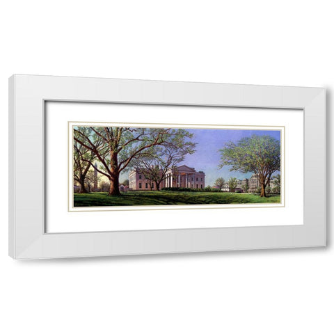 Washington Chronicle IV White Modern Wood Framed Art Print with Double Matting by Wang, John Z.