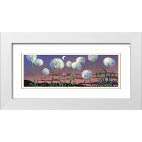 Fairland Trio I White Modern Wood Framed Art Print with Double Matting by Wang, John Z.