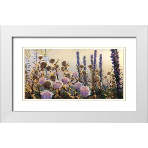 Fairland Trio IV White Modern Wood Framed Art Print with Double Matting by Wang, John Z.