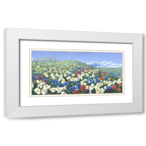 Fairland Trio VI White Modern Wood Framed Art Print with Double Matting by Wang, John Z.