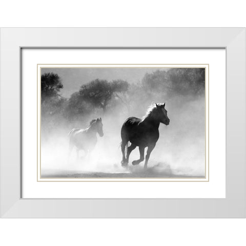 Free Runners White Modern Wood Framed Art Print with Double Matting by The Yellowstone Collection