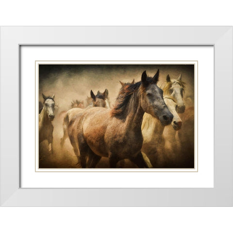 Freedom White Modern Wood Framed Art Print with Double Matting by The Yellowstone Collection