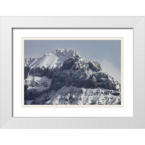 Amphitheater Mountain 3, Yellowstone National Park White Modern Wood Framed Art Print with Double Matting by Peaco, Jim