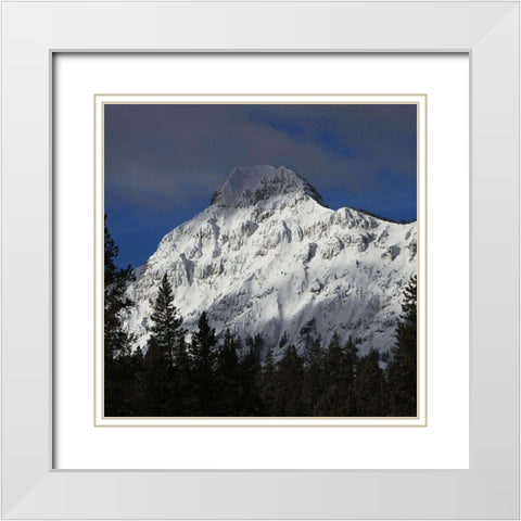 Barronette Peak, Yellowstone National Park White Modern Wood Framed Art Print with Double Matting by Peaco, Jim