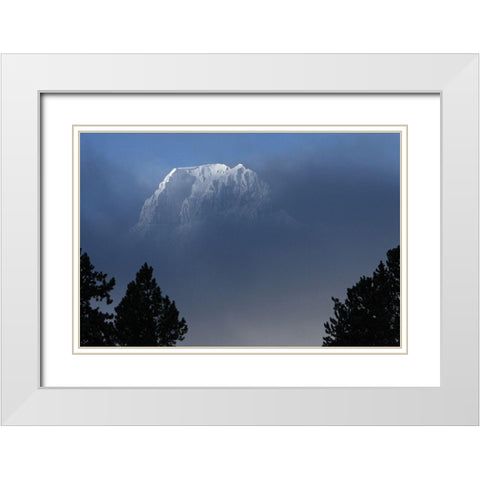 Barronette Peak, Yellowstone National Park White Modern Wood Framed Art Print with Double Matting by Peaco, Jim