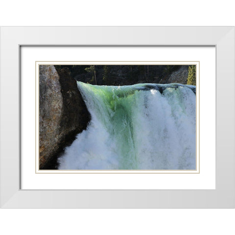 Lower Falls of the Yellowstone River, Yellowstone National Park White Modern Wood Framed Art Print with Double Matting by Peaco, Jim
