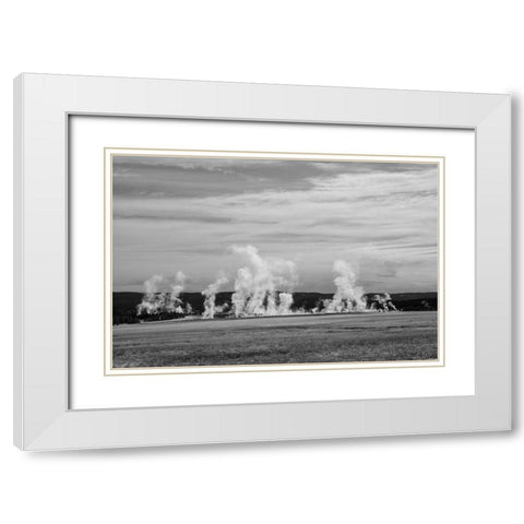 Fountain Paint Pots, Lower Geyser Basin, Yellowstone National Park White Modern Wood Framed Art Print with Double Matting by Renkin, Diane