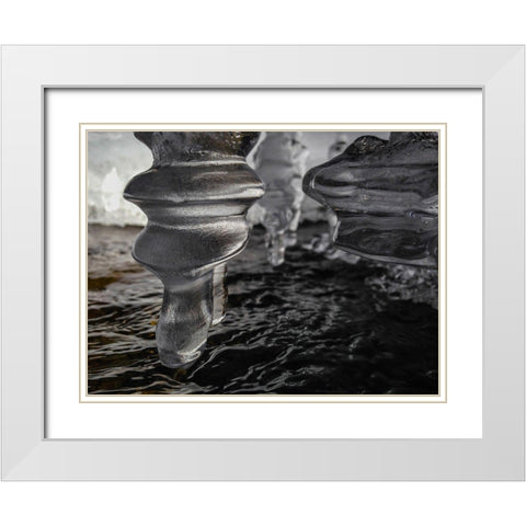 Hidden Gems in Pebble Creek, Yellowstone National Park White Modern Wood Framed Art Print with Double Matting by The Yellowstone Collection