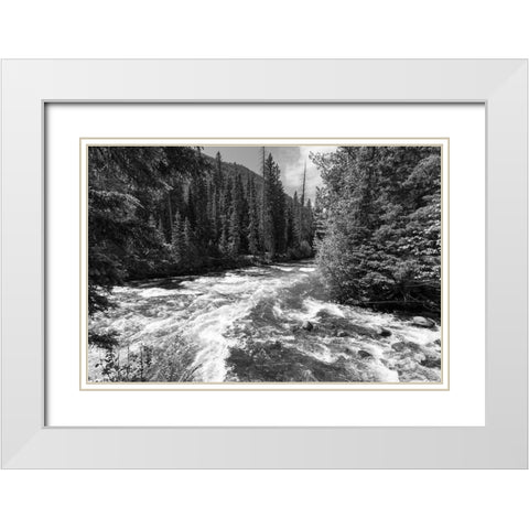 Horse and Hellroaring Creeks, Yellowstone National Park White Modern Wood Framed Art Print with Double Matting by Frank, Jacob W.