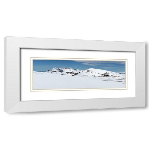 Spring Panorama in the Gallatin Mountains, Yellowstone National Park White Modern Wood Framed Art Print with Double Matting by The Yellowstone Collection