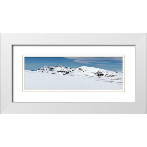 Spring Panorama in the Gallatin Mountains, Yellowstone National Park White Modern Wood Framed Art Print with Double Matting by The Yellowstone Collection