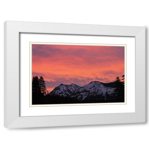 Sunrise in the upper Soda Butte Valley, Yellowstone National Park White Modern Wood Framed Art Print with Double Matting by The Yellowstone Collection