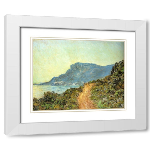 Cap Martin-near Menton 1884 White Modern Wood Framed Art Print with Double Matting by Monet, Claude