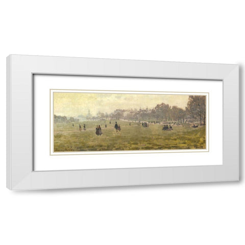 Green Park 1870 White Modern Wood Framed Art Print with Double Matting by Monet, Claude