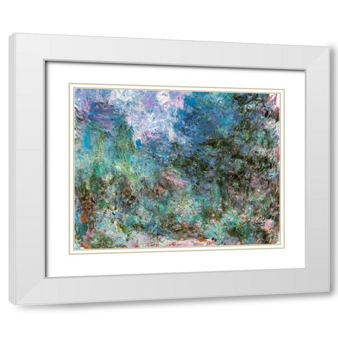 House among the Roses 1920 White Modern Wood Framed Art Print with Double Matting by Monet, Claude