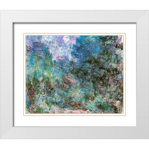House among the Roses 1920 White Modern Wood Framed Art Print with Double Matting by Monet, Claude