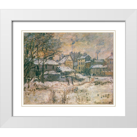 The Croix Blanche 1875 White Modern Wood Framed Art Print with Double Matting by Monet, Claude