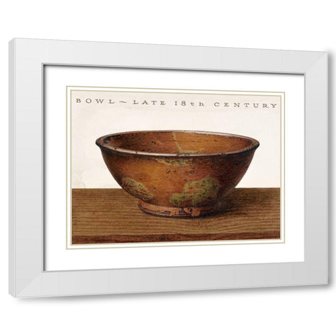 Bowl 1937 White Modern Wood Framed Art Print with Double Matting by Matulis, John