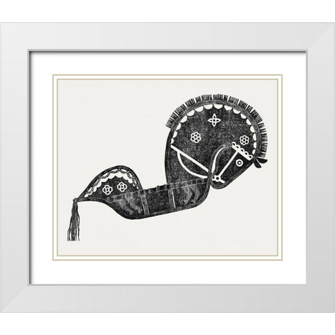 Ceremonial Dance Horse 1942 White Modern Wood Framed Art Print with Double Matting by Stolk, Reijer