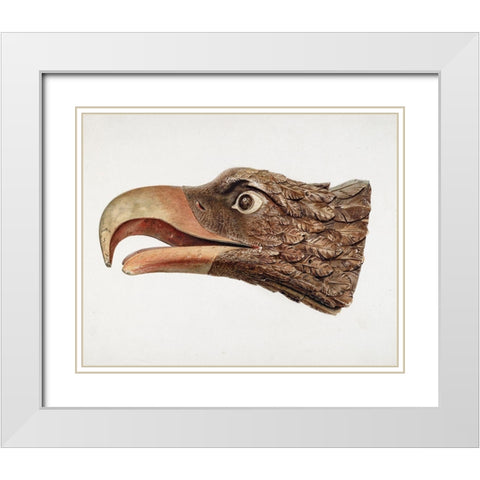 Eagle 1935 White Modern Wood Framed Art Print with Double Matting by Hoxie, Jerome