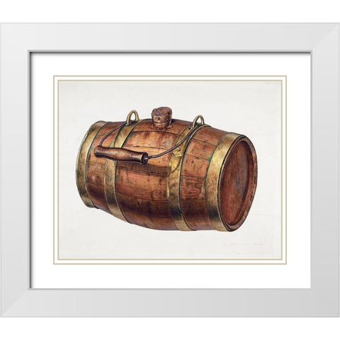 Field Keg 1939 White Modern Wood Framed Art Print with Double Matting by Loper, Edward L.