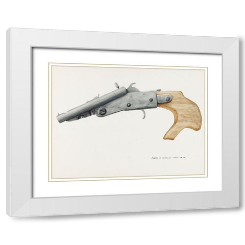 Gun 1935 White Modern Wood Framed Art Print with Double Matting by Claflin, Majel G.
