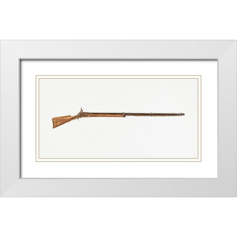 Gun 1938 White Modern Wood Framed Art Print with Double Matting by Bartz, Eugene
