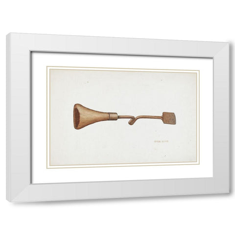 Horse Shoers Knife 1940 White Modern Wood Framed Art Print with Double Matting by Brown, George C.