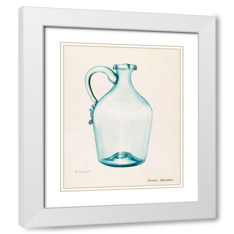 Jug 1936 White Modern Wood Framed Art Print with Double Matting by Delasser, Yolande