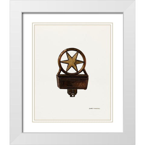 Match Holder 1939 White Modern Wood Framed Art Print with Double Matting by Makrenos, Chris