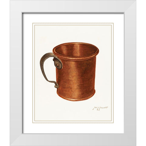 Mug 1941 White Modern Wood Framed Art Print with Double Matting by Roberts, Sydney