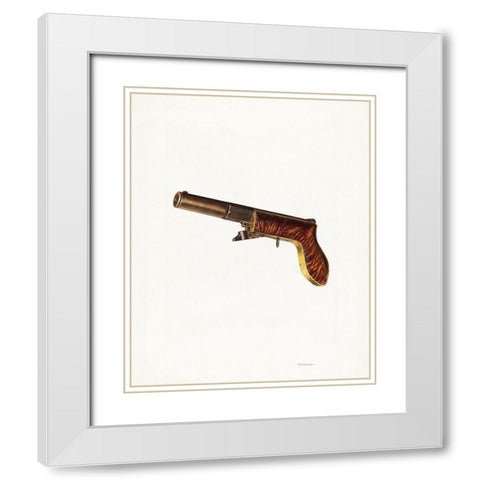 Muzzle Loading Pistol 1940 White Modern Wood Framed Art Print with Double Matting by Bruseth, Alf