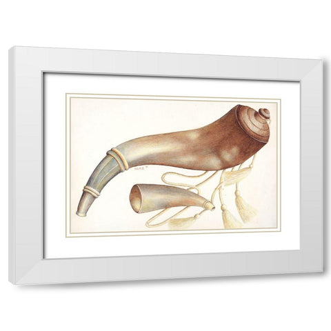 Powder Horn 1937 White Modern Wood Framed Art Print with Double Matting by Stottlemeyer, Margaret