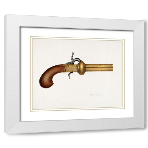 Revolver 1935 White Modern Wood Framed Art Print with Double Matting by Campbell-Gerke, Rose