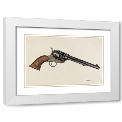 Revolver 1942 White Modern Wood Framed Art Print with Double Matting by Johnson, Elizabeth
