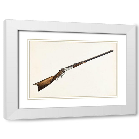 Rifle 1936 White Modern Wood Framed Art Print with Double Matting by Simon, Natalie